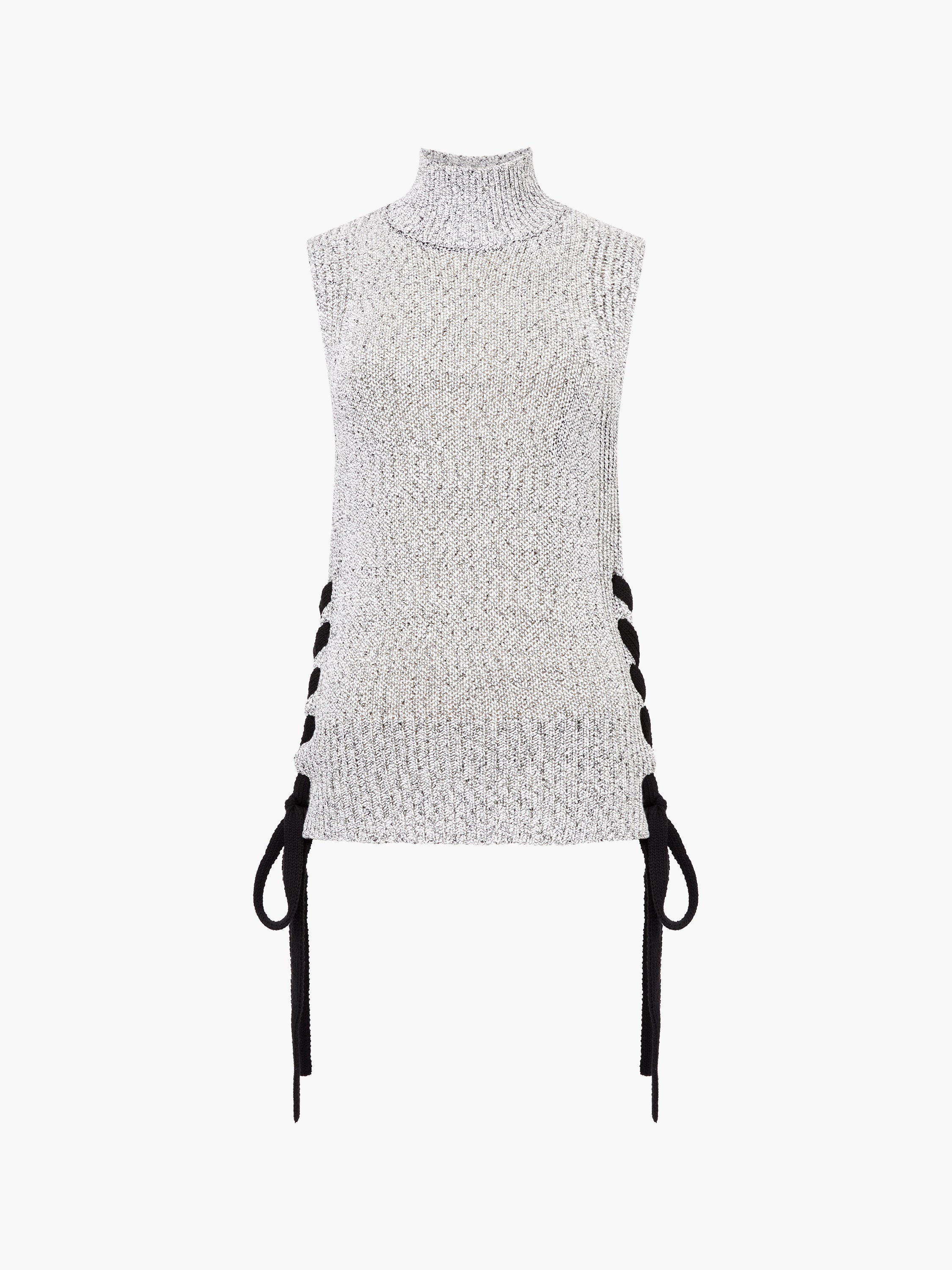 Wai Sleeveless Long Lace Up Vest