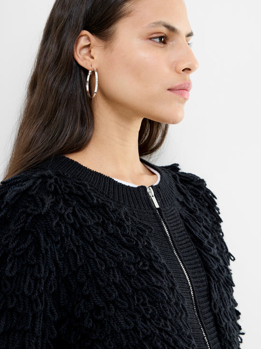 Mali Looped Fringe Knit Jacket