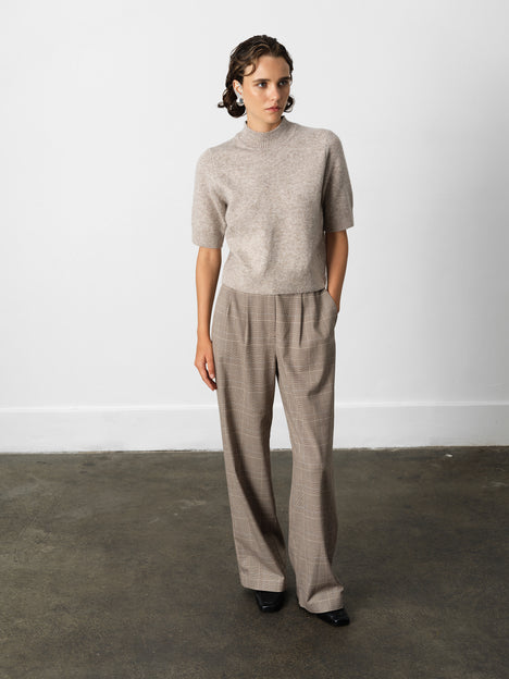 Kezia Recycled Short Sleeve Mock Neck Jumper