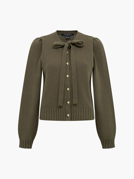 Varli Long Sleeve Tie Neck Cardigan