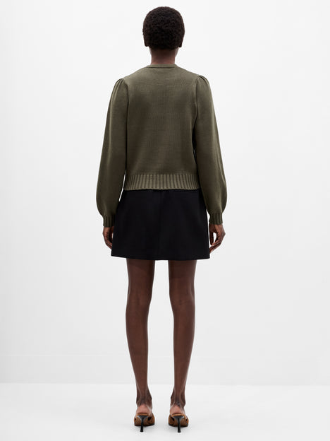 Varli Long Sleeve Tie Neck Cardigan