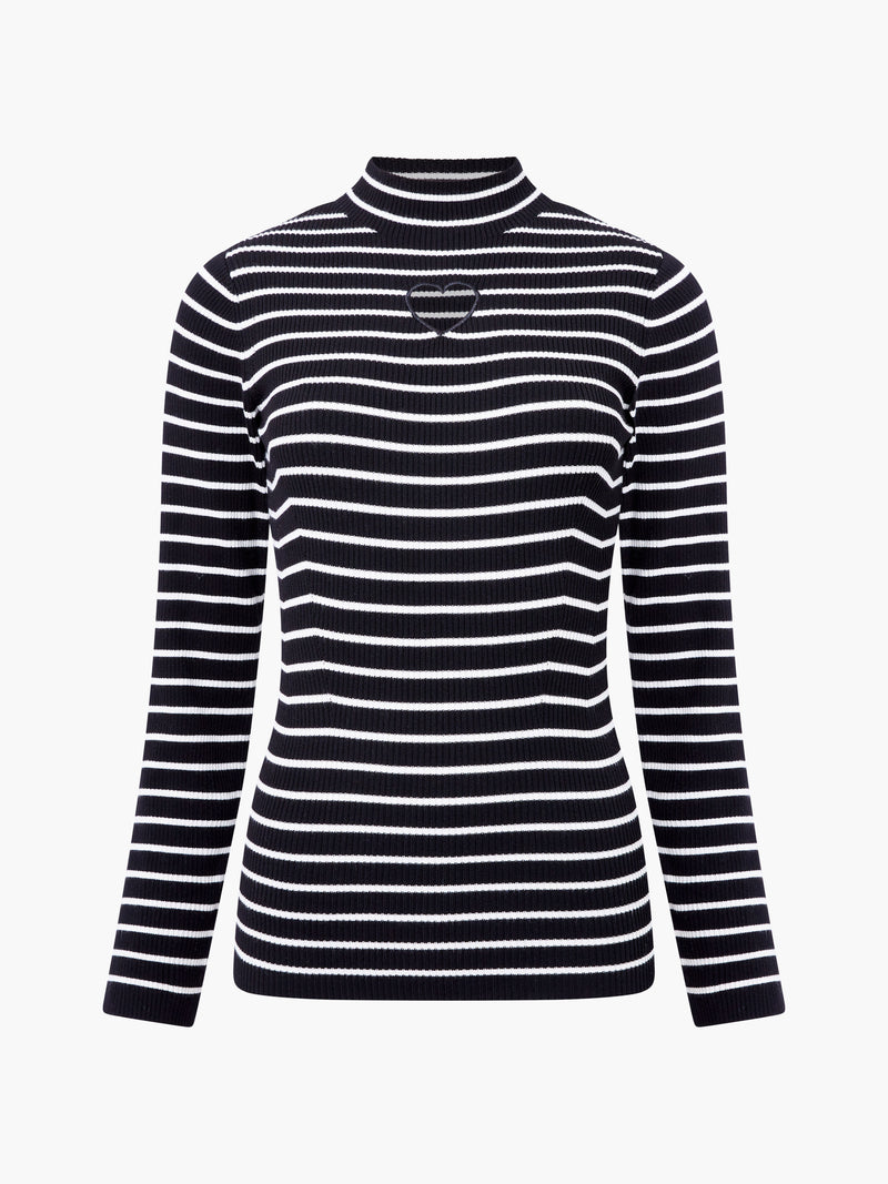 Melrose Heart Cut Out Long Sleeve Jumper