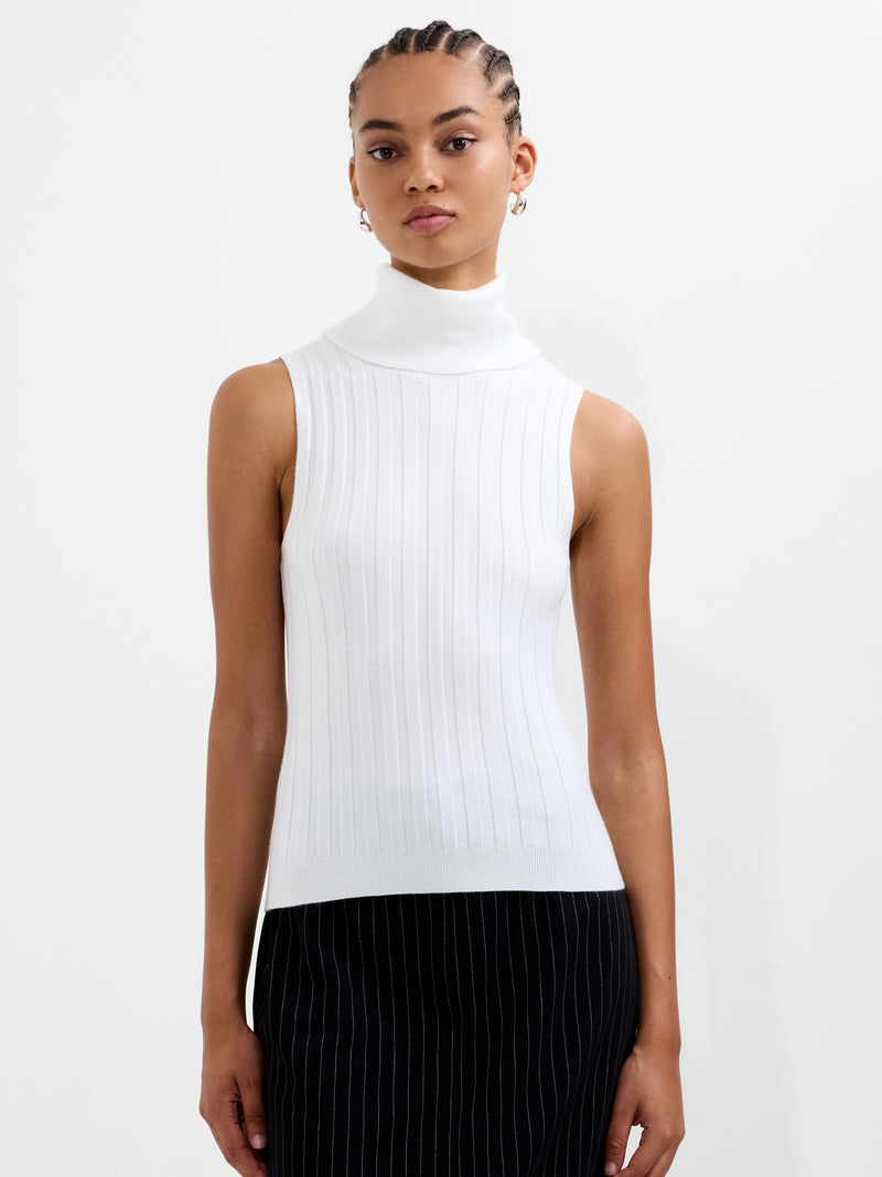 Turtleneck Knitted Tank Sweater