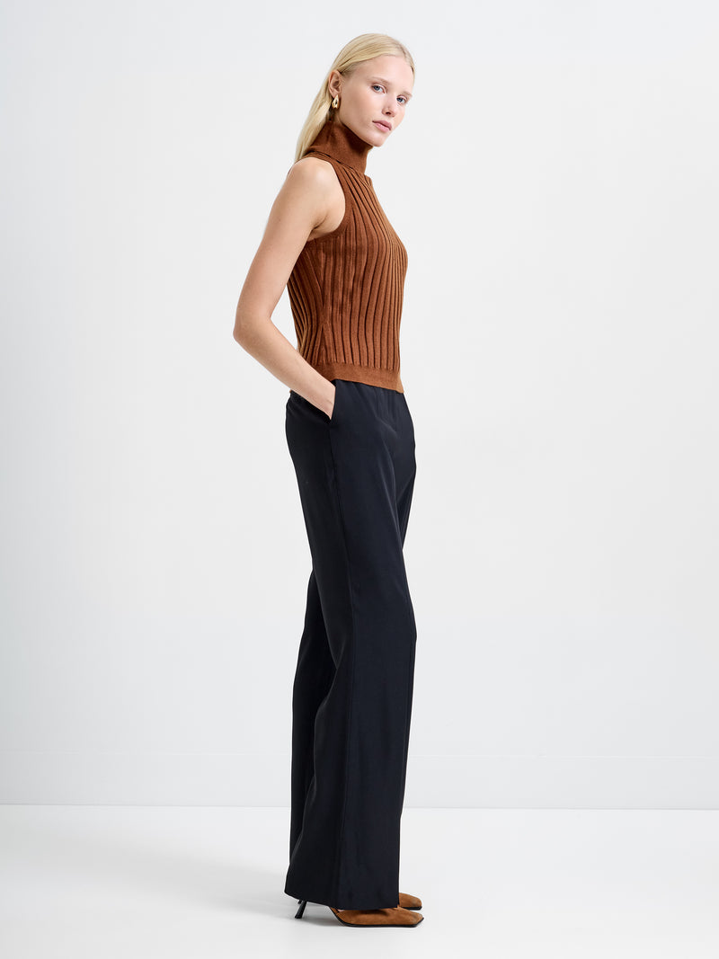 Turtleneck Knitted Tank Sweater