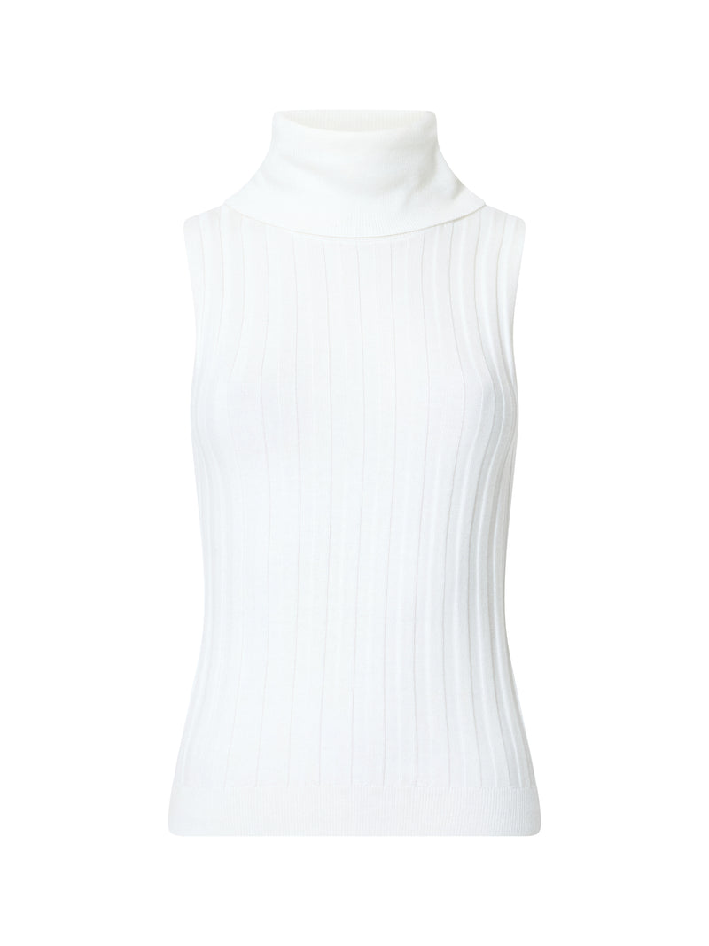 Turtleneck Knitted Tank Sweater