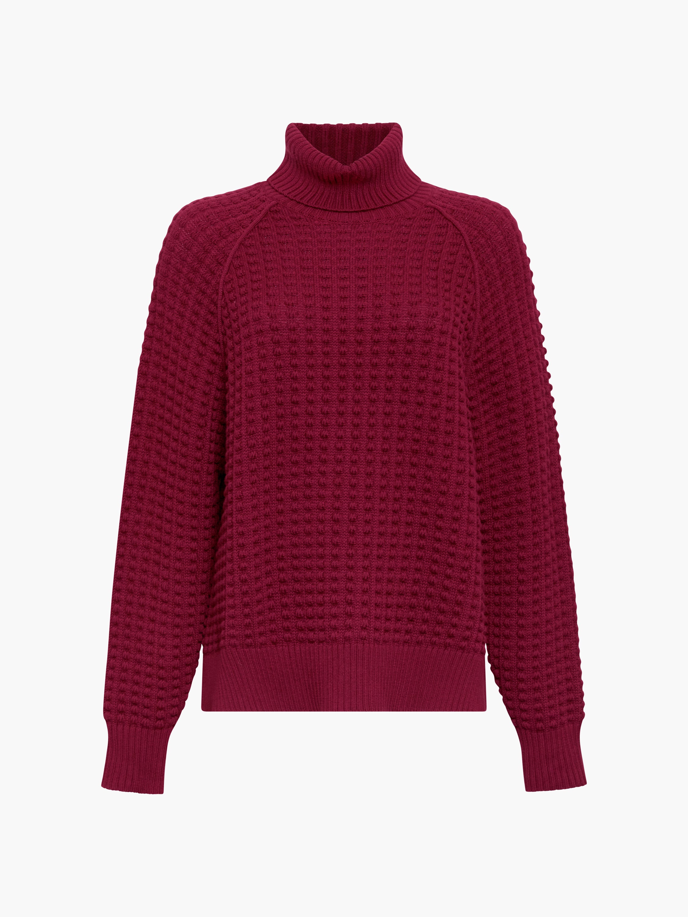 Keya Popcorn Knit Roll Neck Jumper