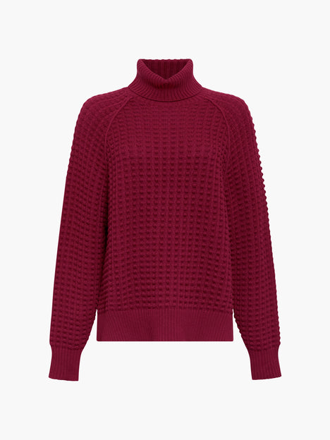 Keya Popcorn Knit Roll Neck Jumper