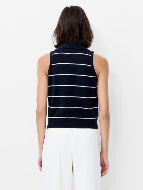 Sloane Knit Collared Sleeveless Top