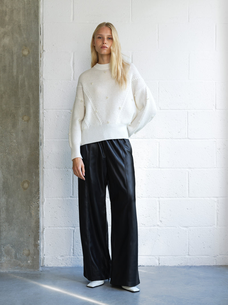 Mersai Pearl Embellished Knit Jumper