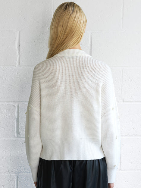 Mersai Pearl Embellished Knit Jumper