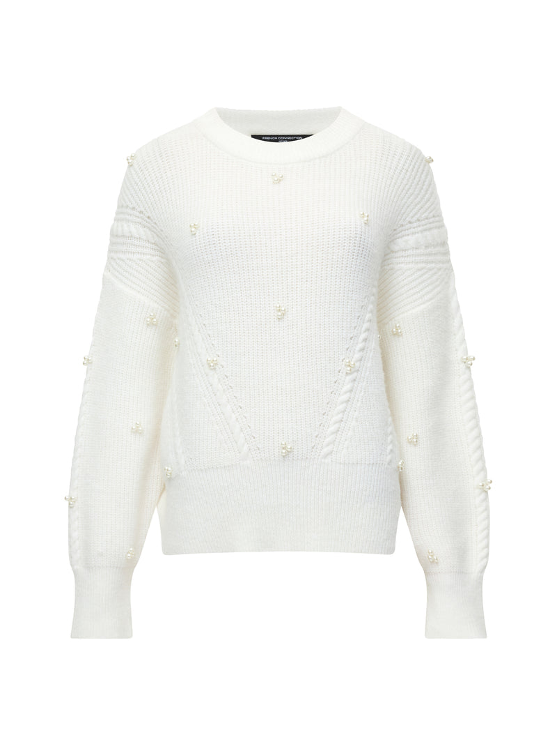 Mersai Pearl Embellished Knit Jumper