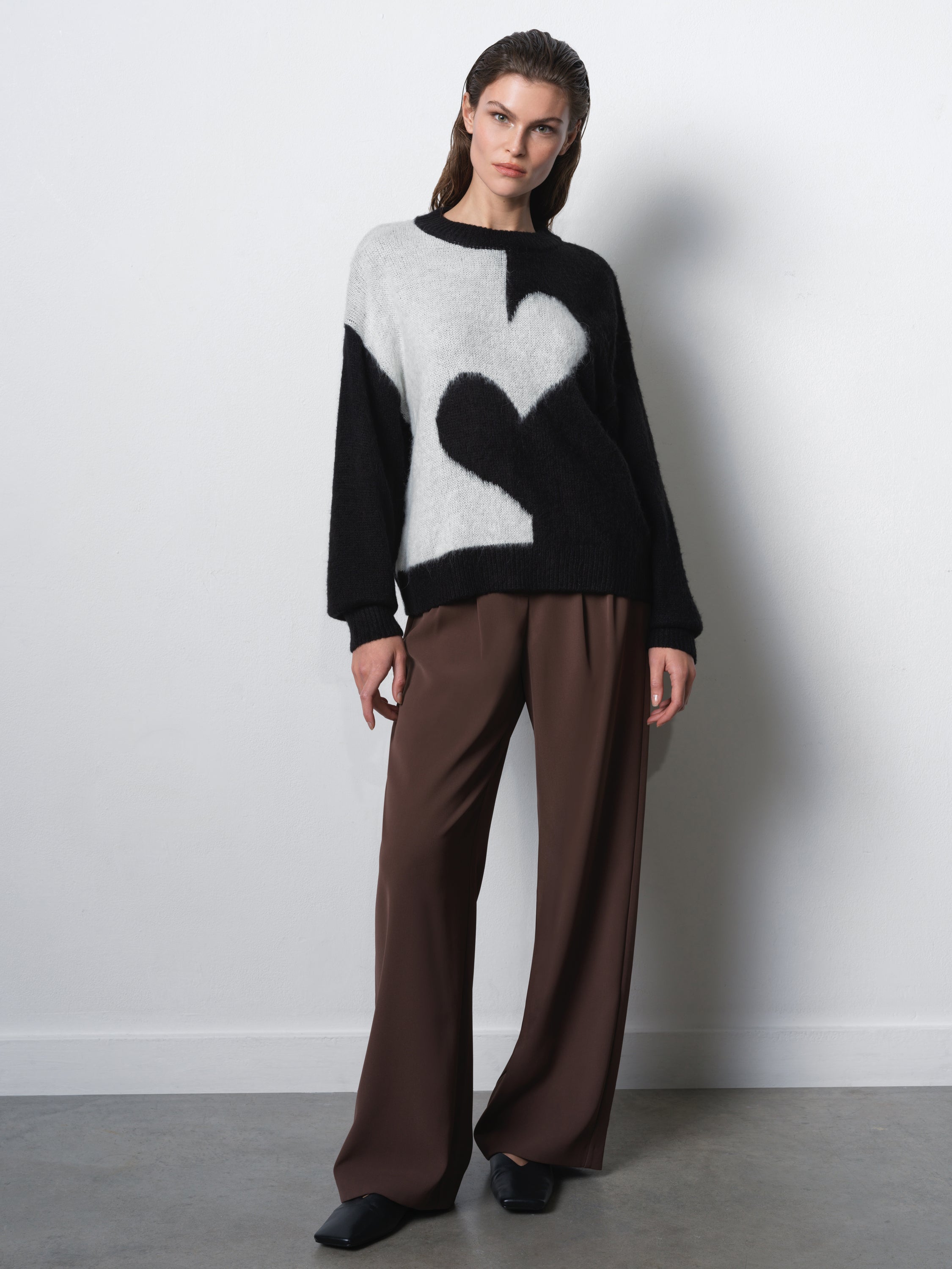 Hadlee Jessika High Neck Heart Jumper