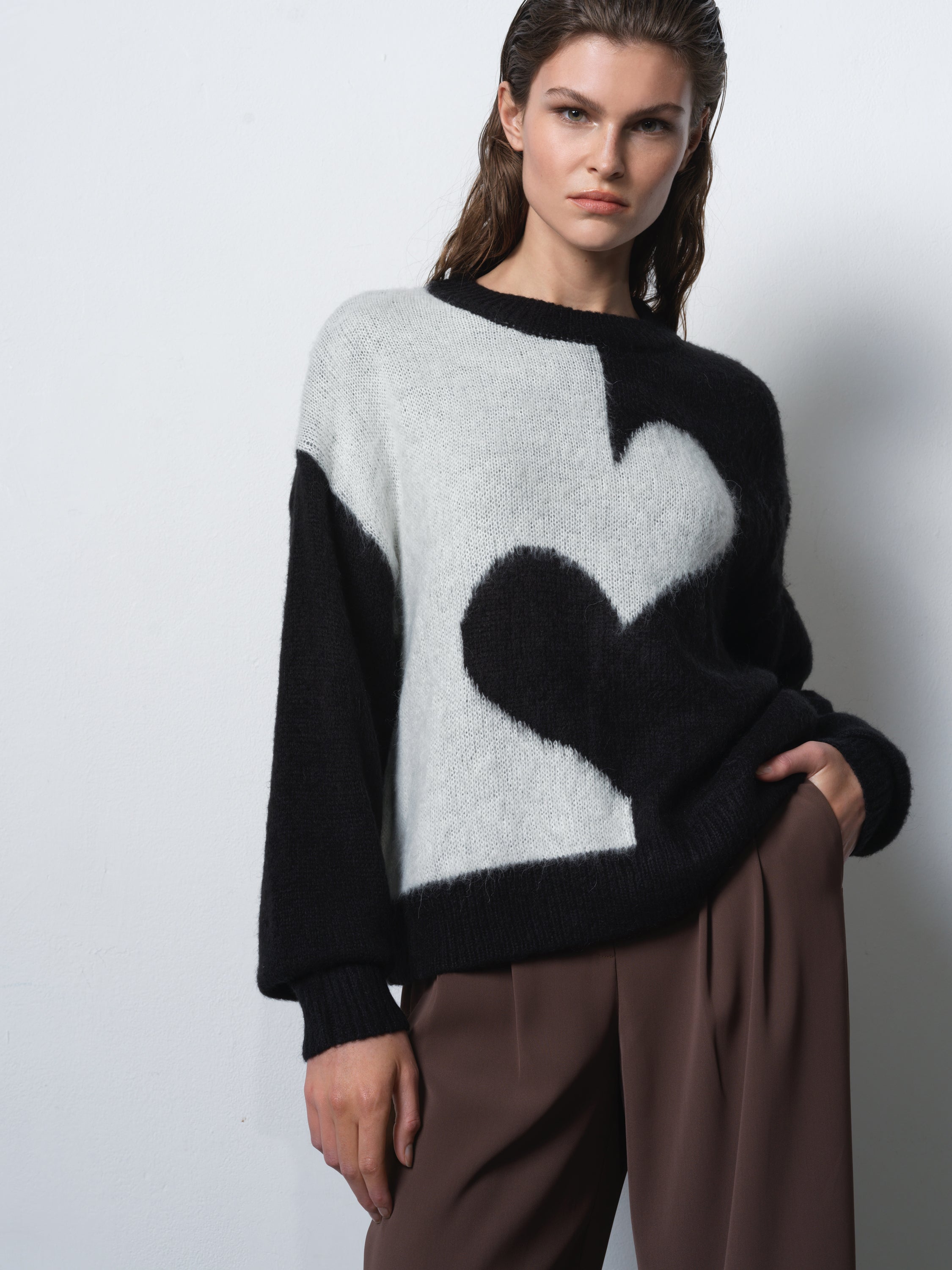 Hadlee Jessika High Neck Heart Jumper