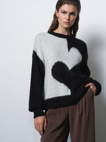 Hadlee Jessika High Neck Heart Jumper