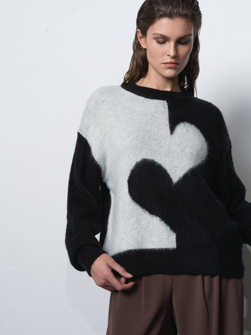 Hadlee Jessika High Neck Heart Jumper