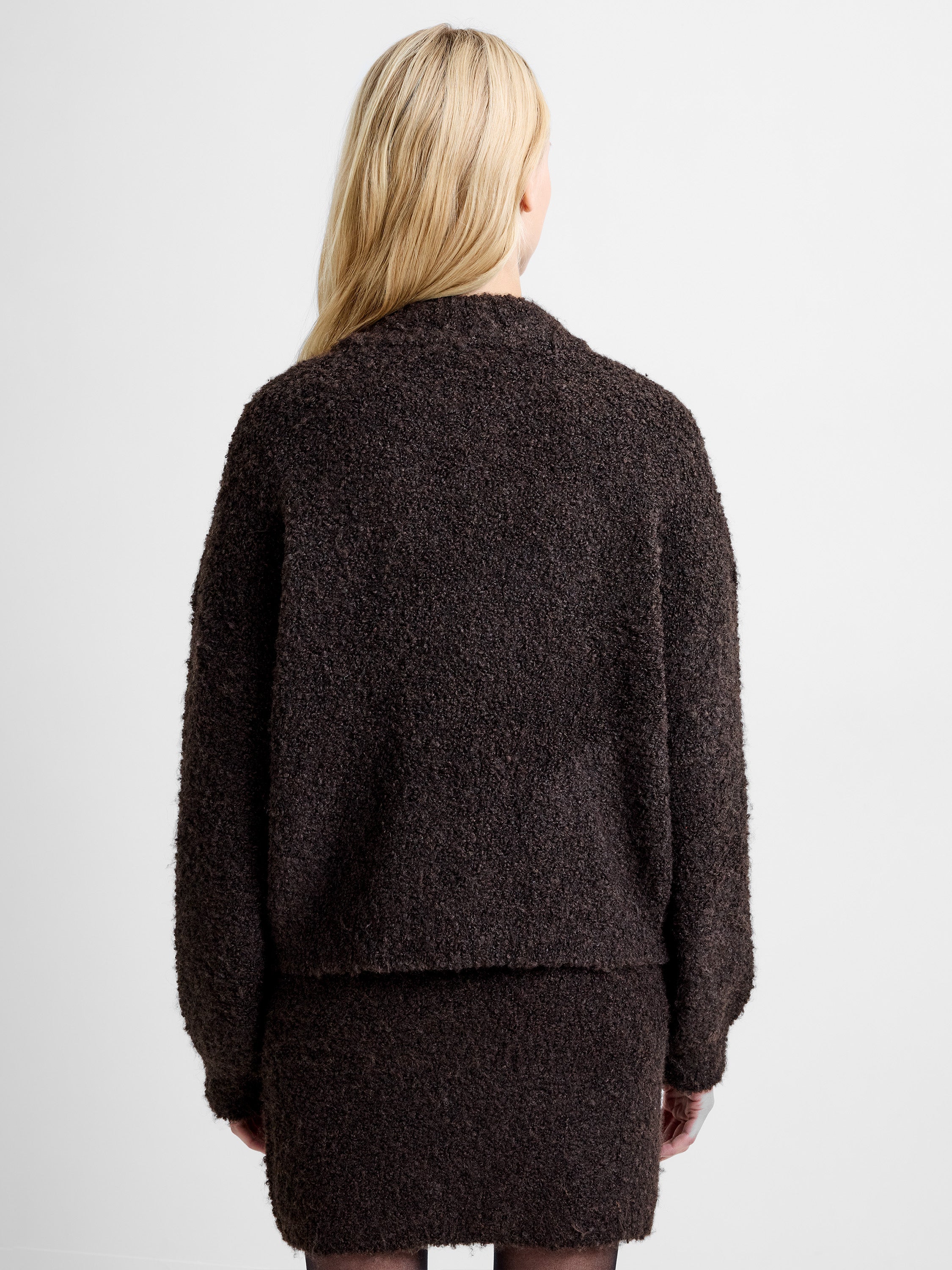 Renee Boucle Zip Through Cardigan