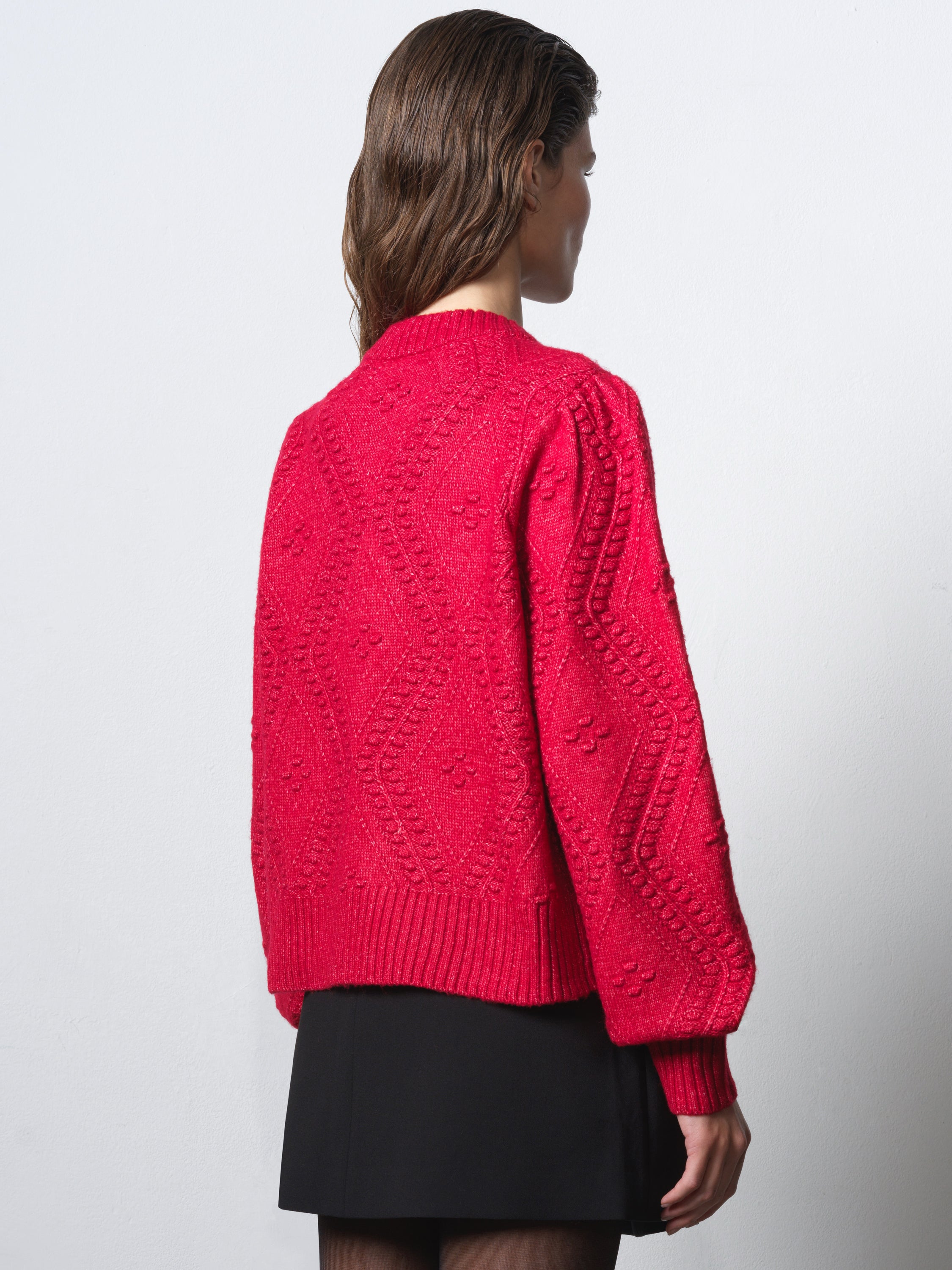 Kitty Recycled Bobble Bow Cardigan