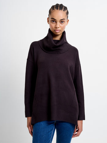 Babysoft Ribbed Cowl Neck Jumper