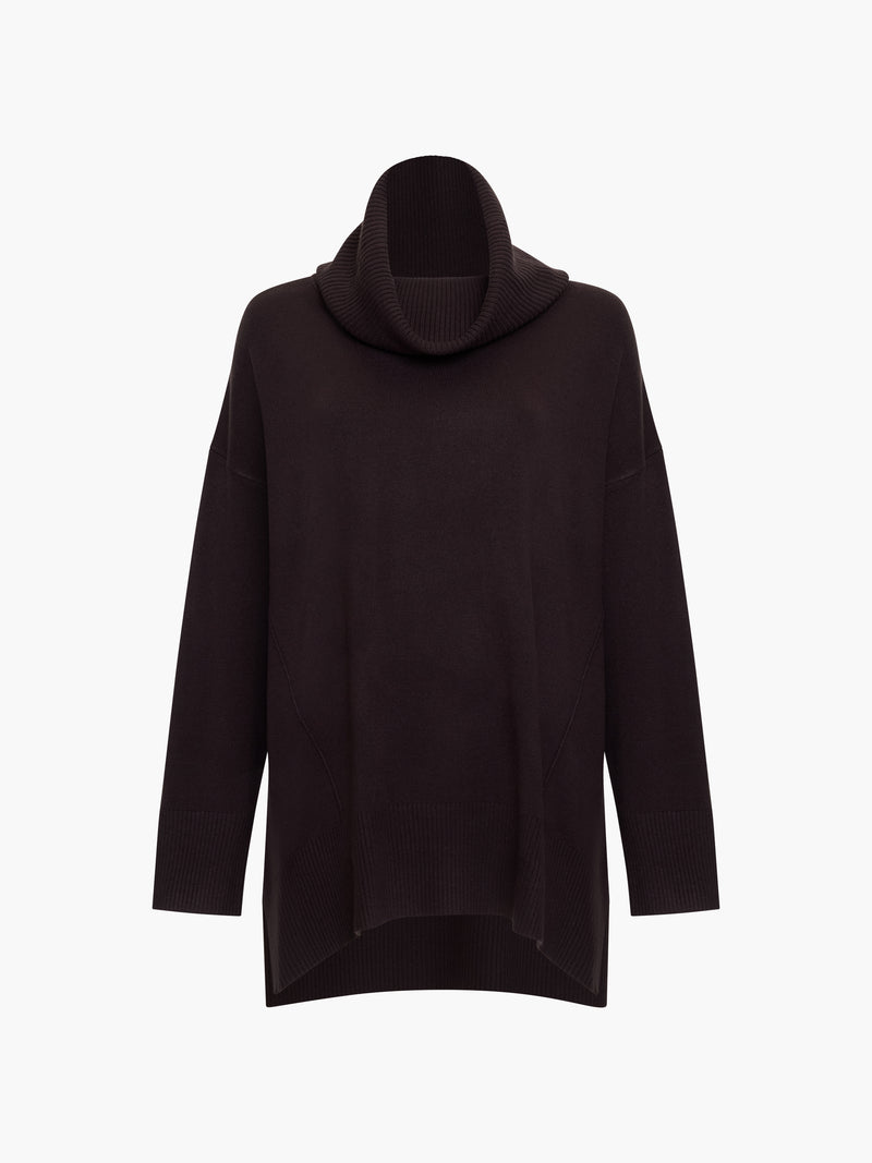 Babysoft Ribbed Cowl Neck Jumper