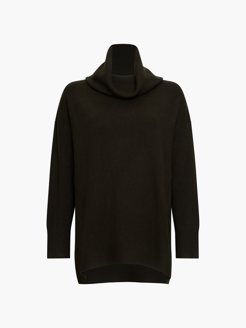 Babysoft Ribbed Cowl Neck Jumper