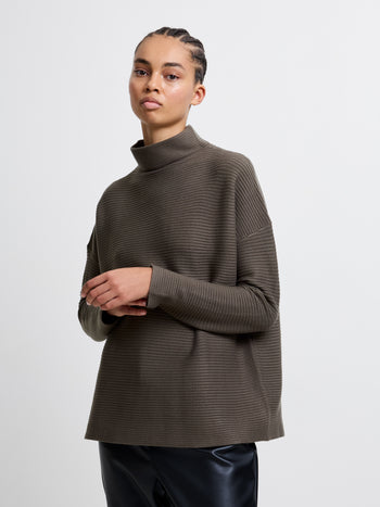 Babysoft Ribbed Mock Neck Jumper