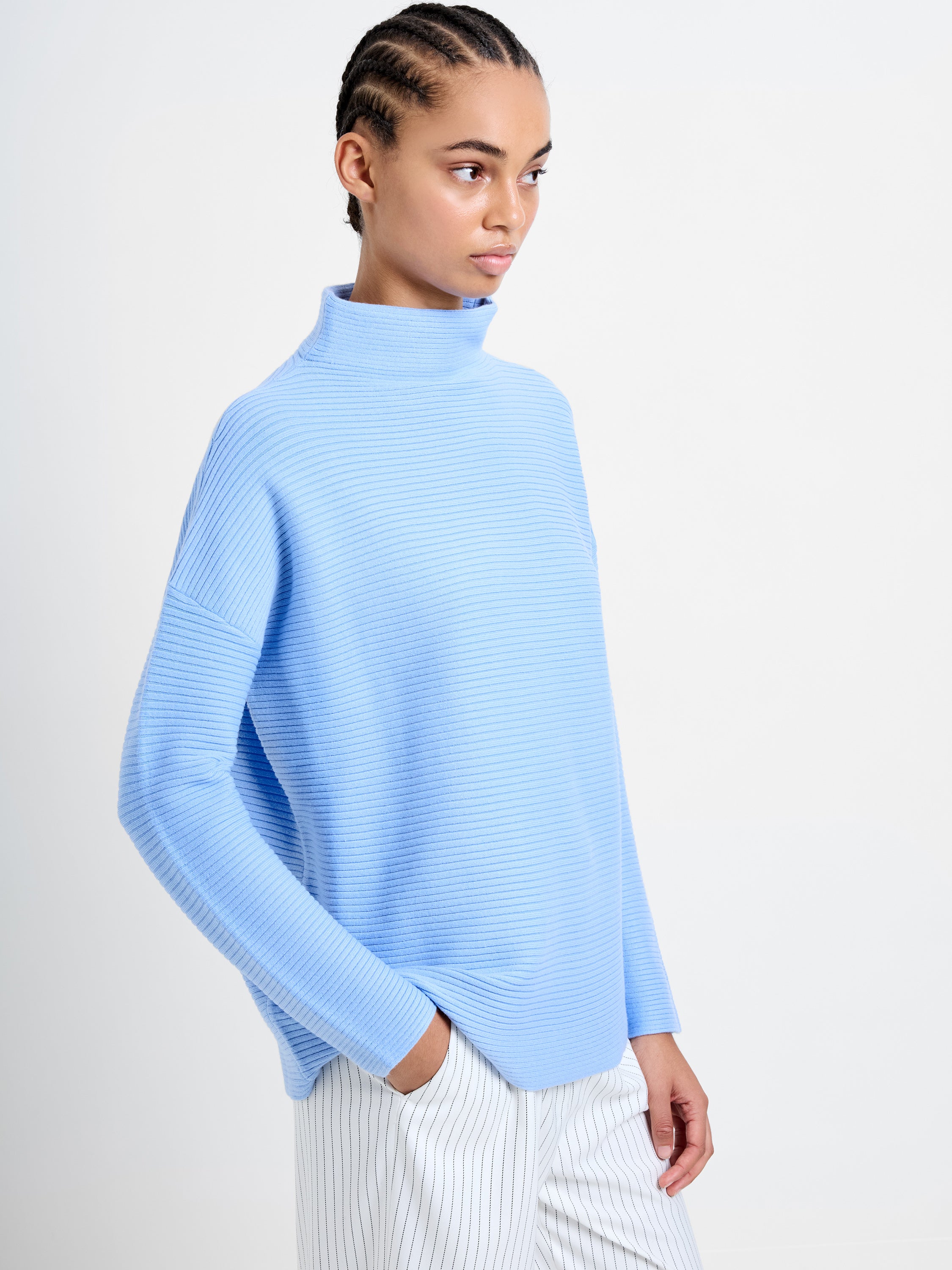 Babysoft Ribbed Mock Neck Jumper