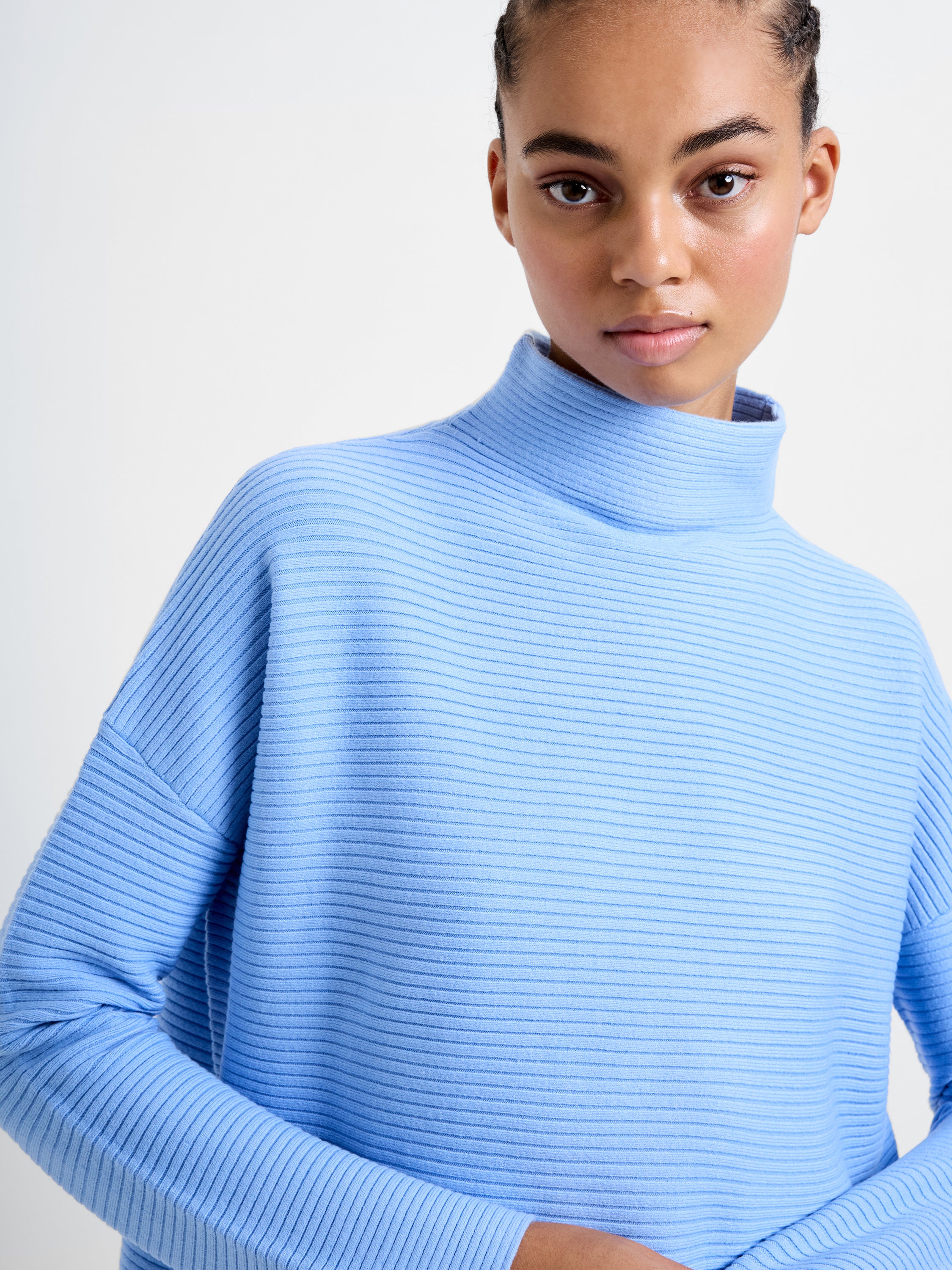 Babysoft Ribbed Mock Neck Jumper