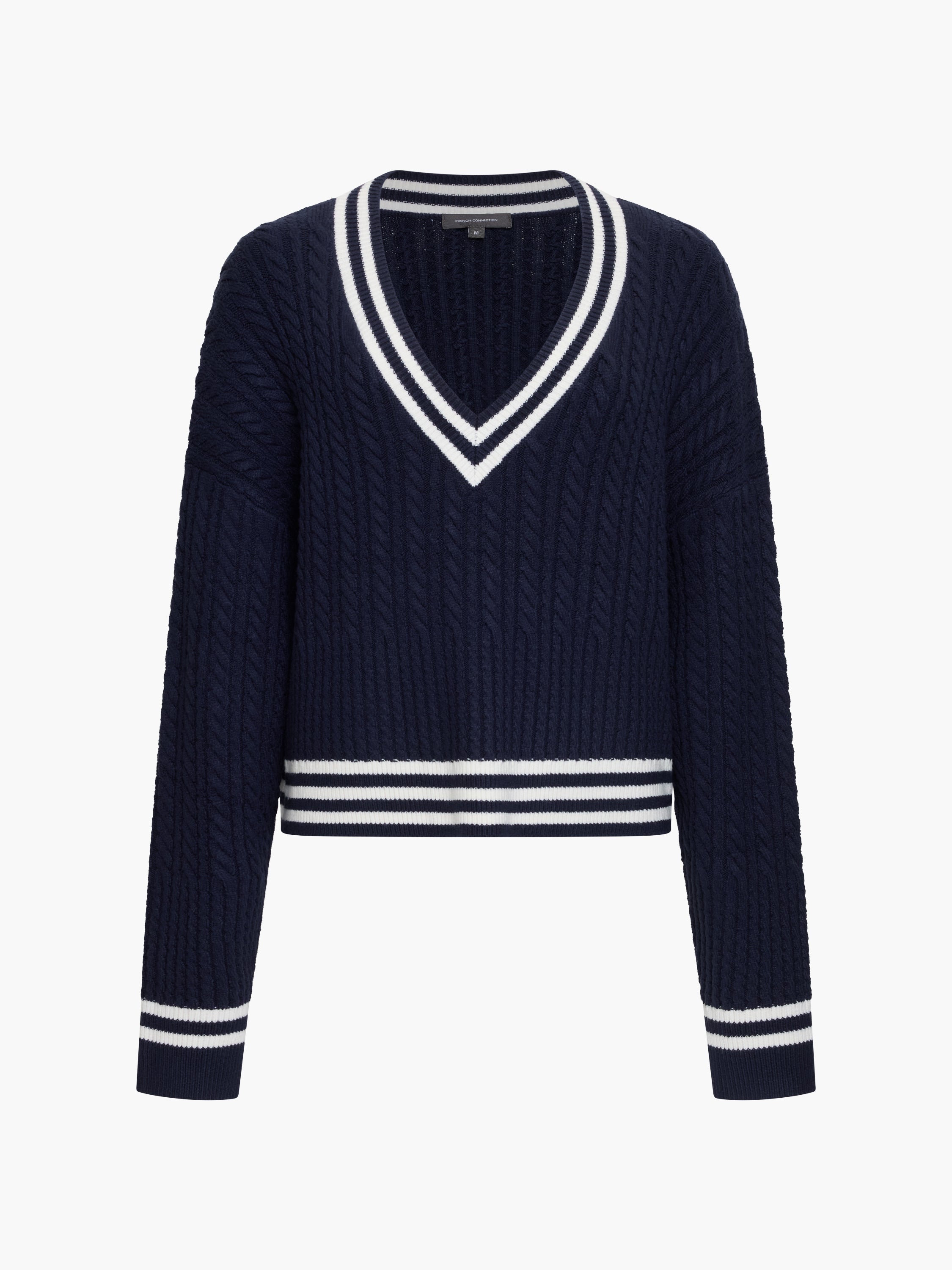 Babysoft Cable V Neck Jumper