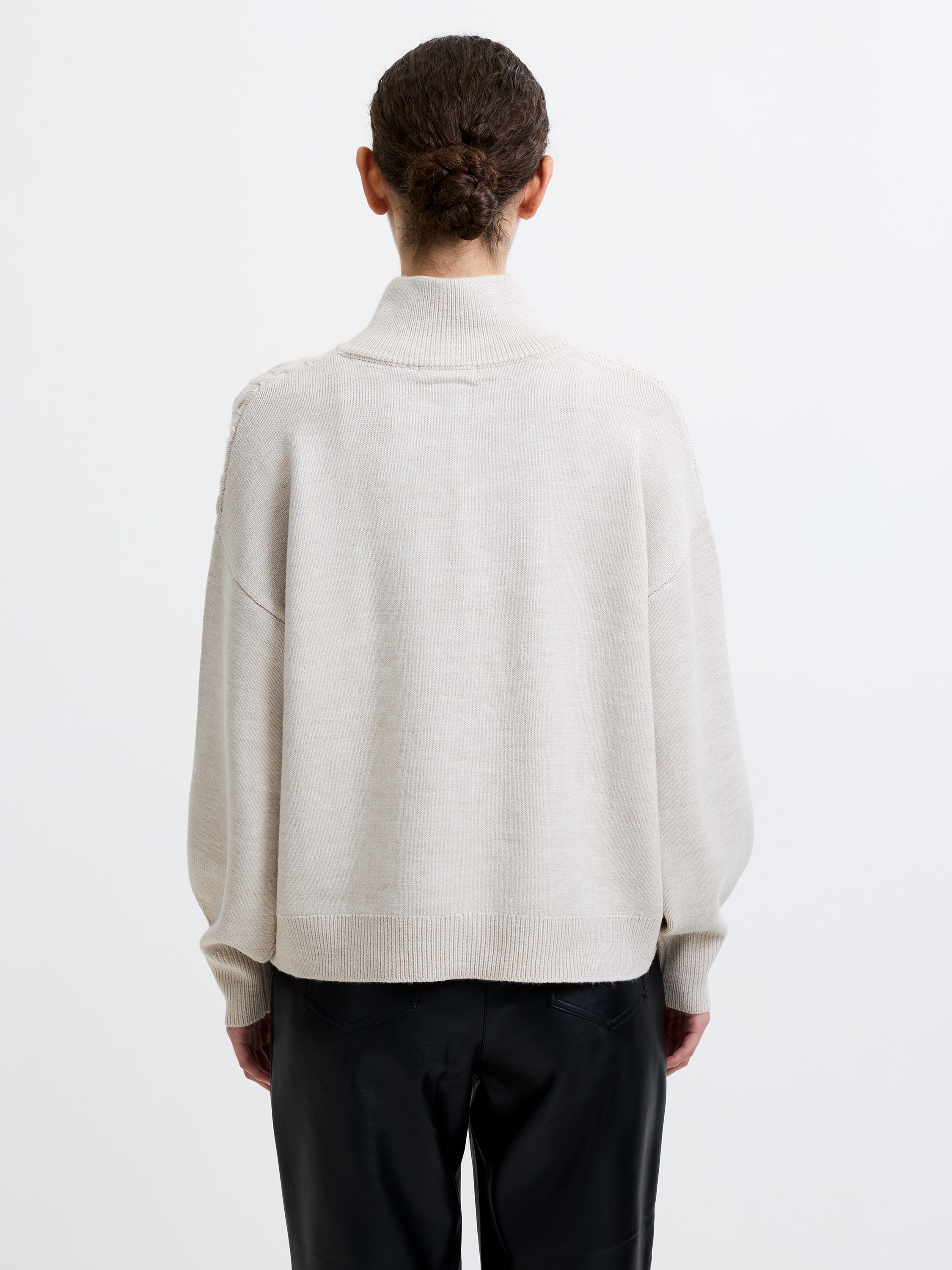 Babysoft Cable Knit Half Zip Jumper