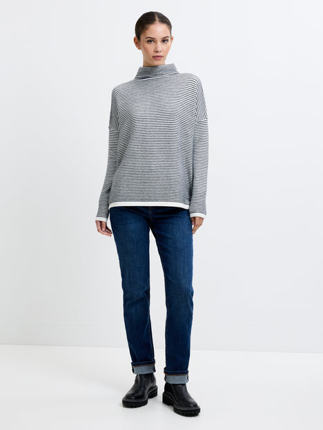 Babysoft Striped Lena High Neck Jumper