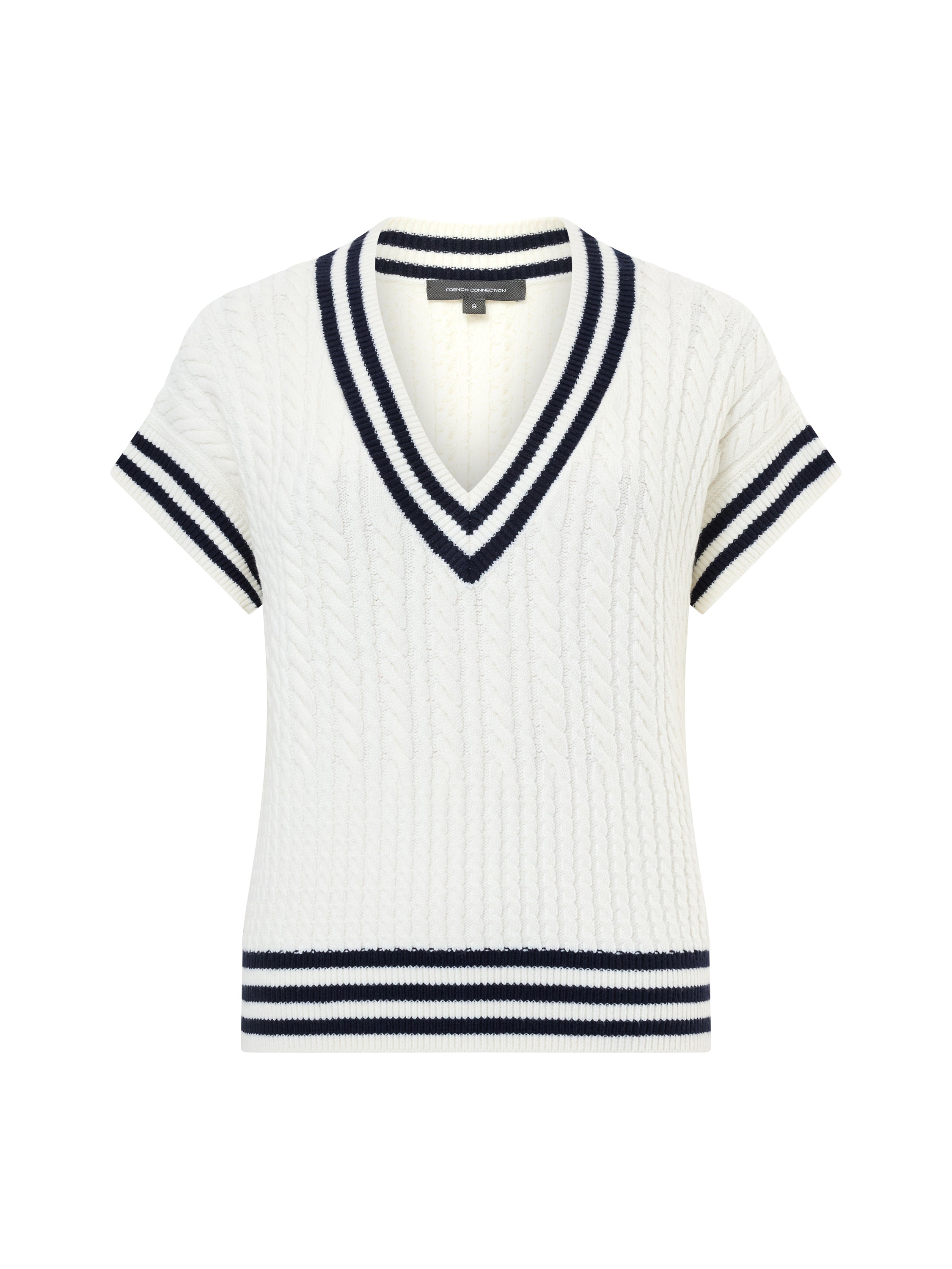 Babysoft Cable Knit V-Neck Tank Vest