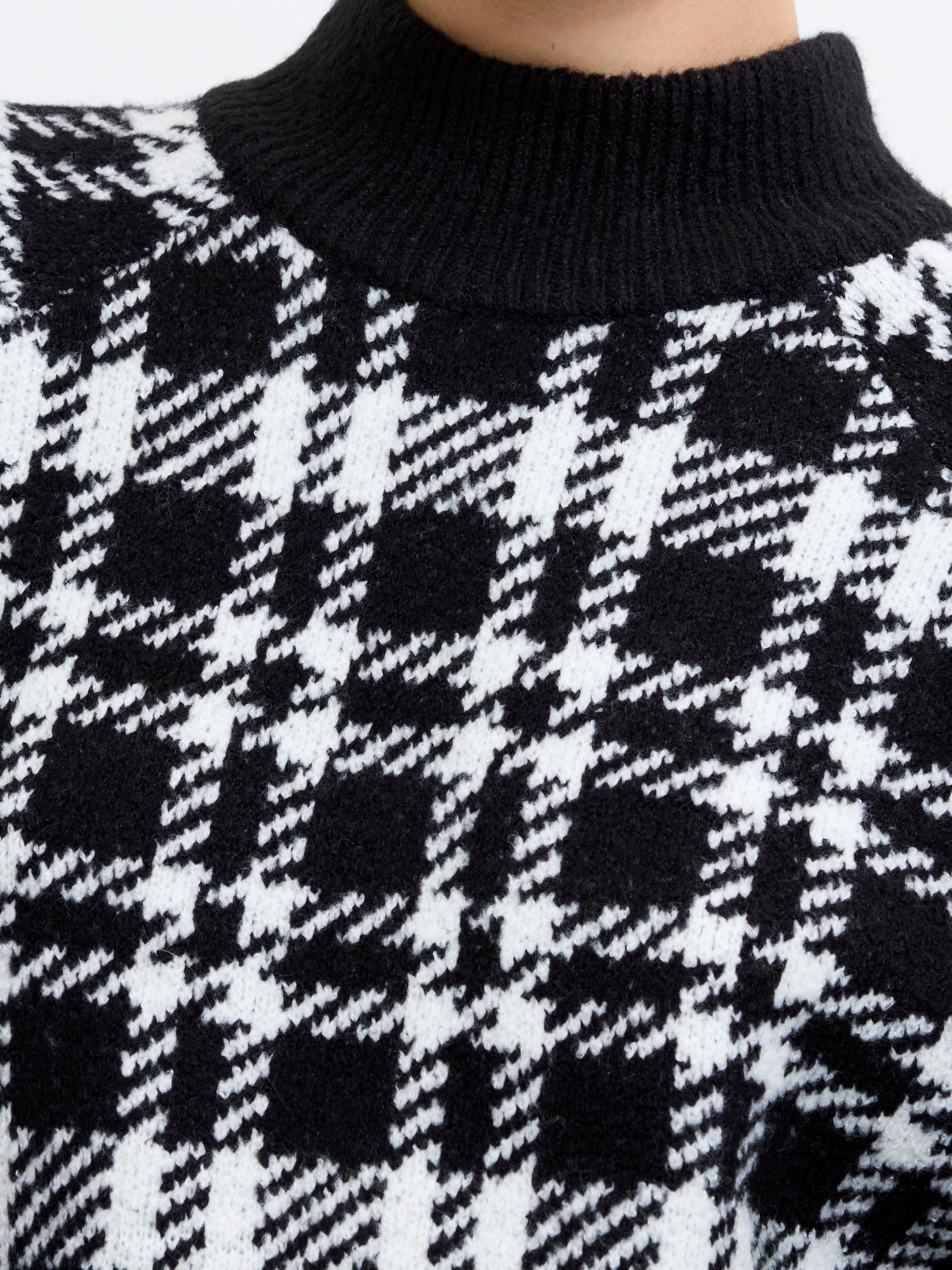 Check Crew Neck Jumper