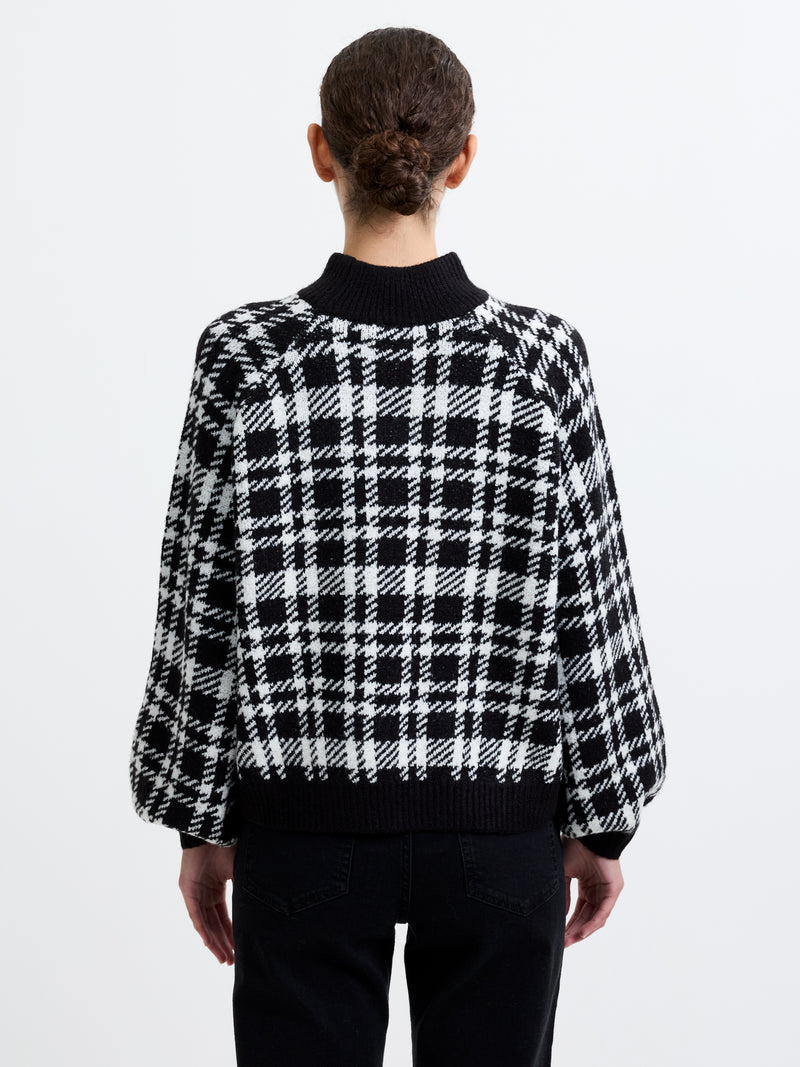 Check Crew Neck Jumper