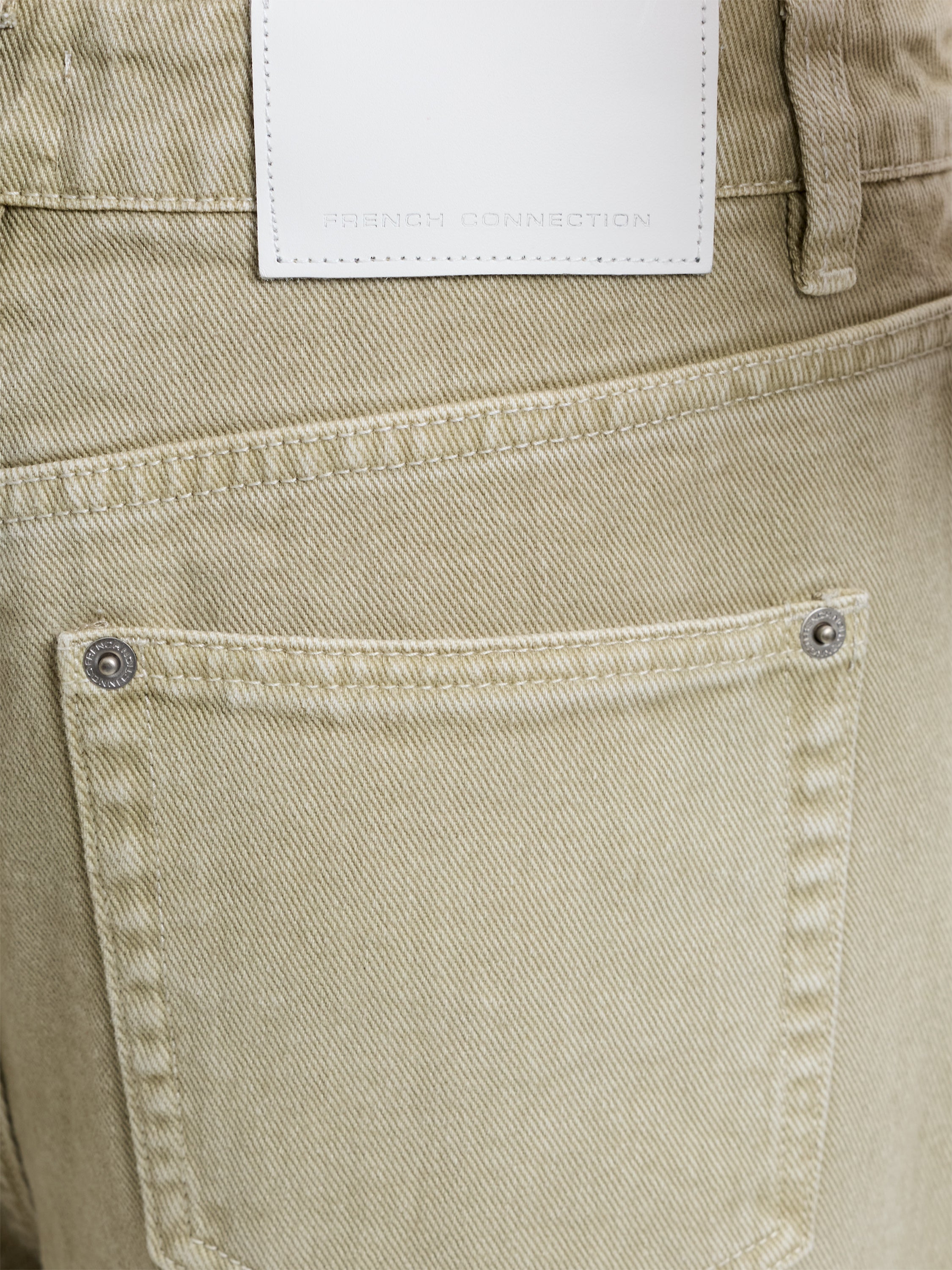 Dallas Mid Rise Green Denim Bermuda Shorts