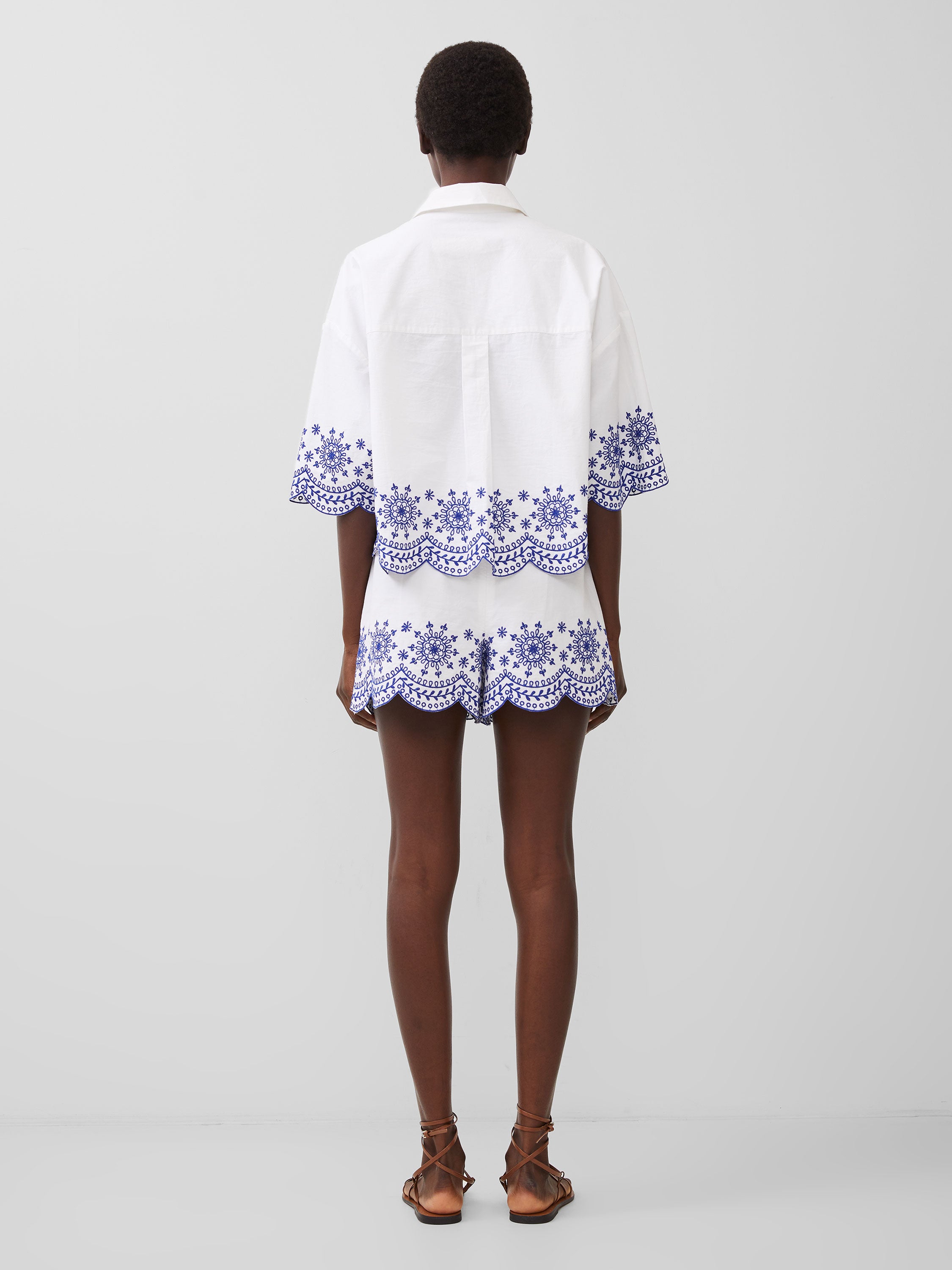 Alissa Cotton Embroidered Shorts