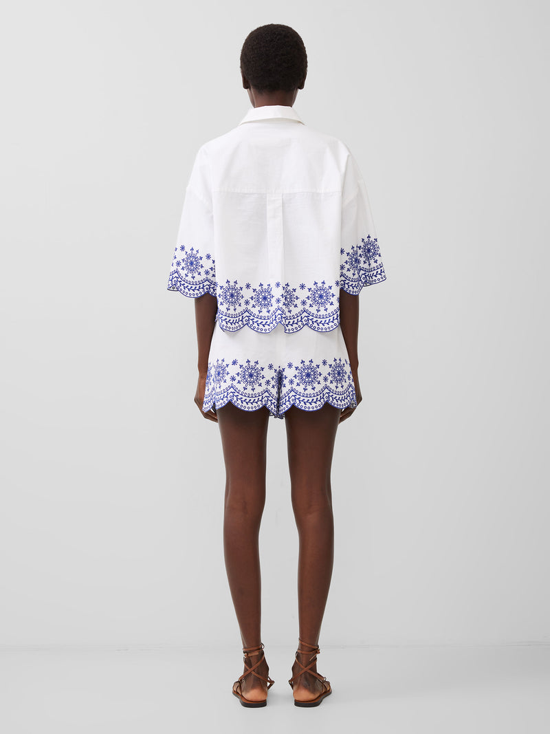 Alissa Cotton Embroidered Shorts