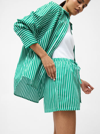 Alexis Cotton Striped Drawstring Shorts