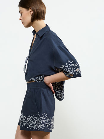 Alissa Cotton Popover Shirt