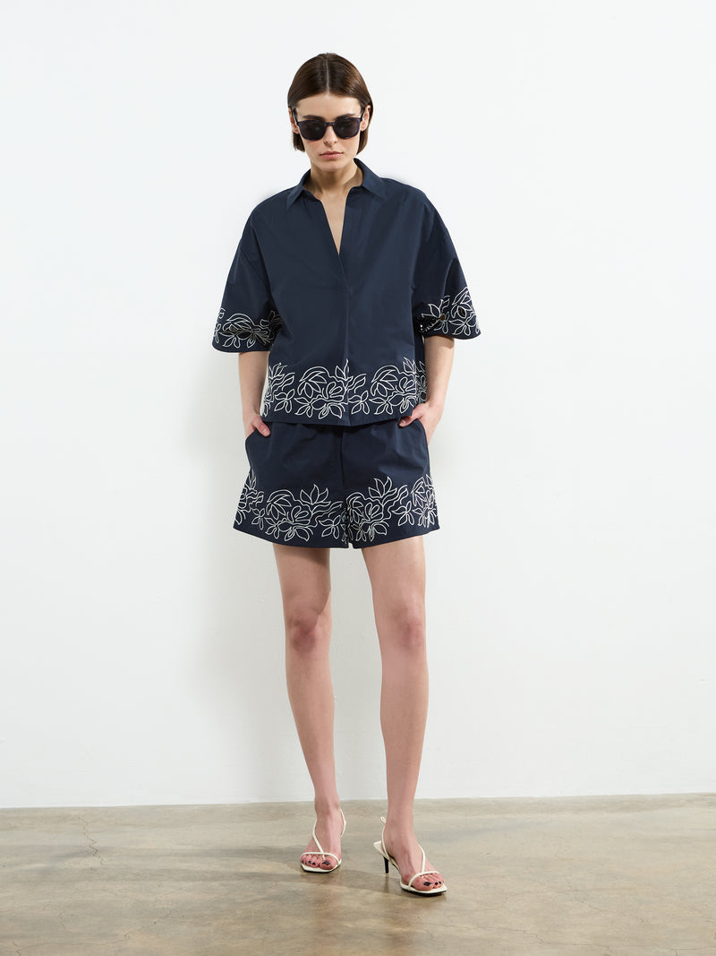 Alissa Cotton Popover Shirt
