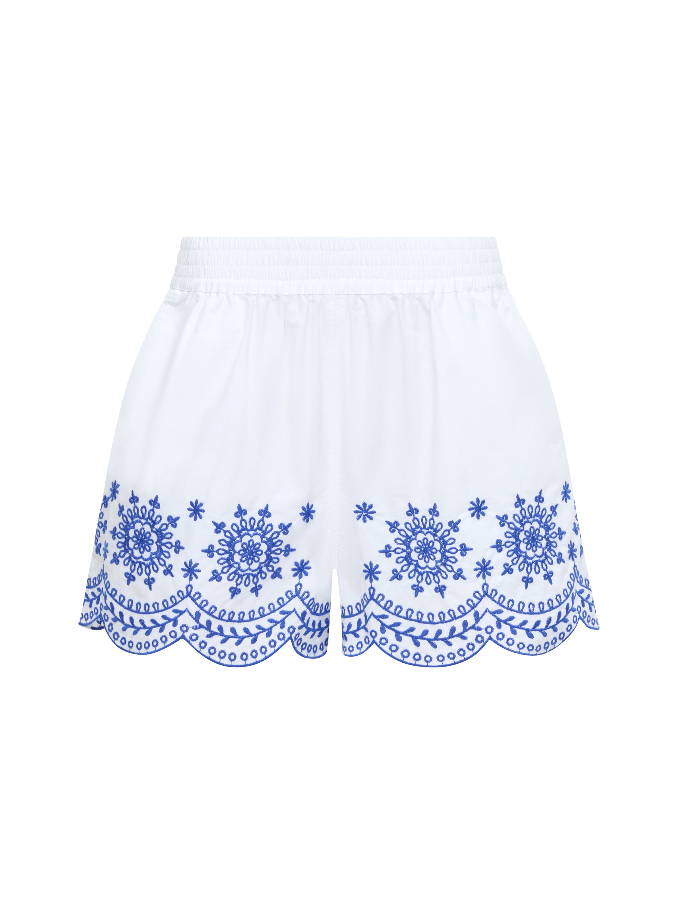 Embroidered Hem Shorts