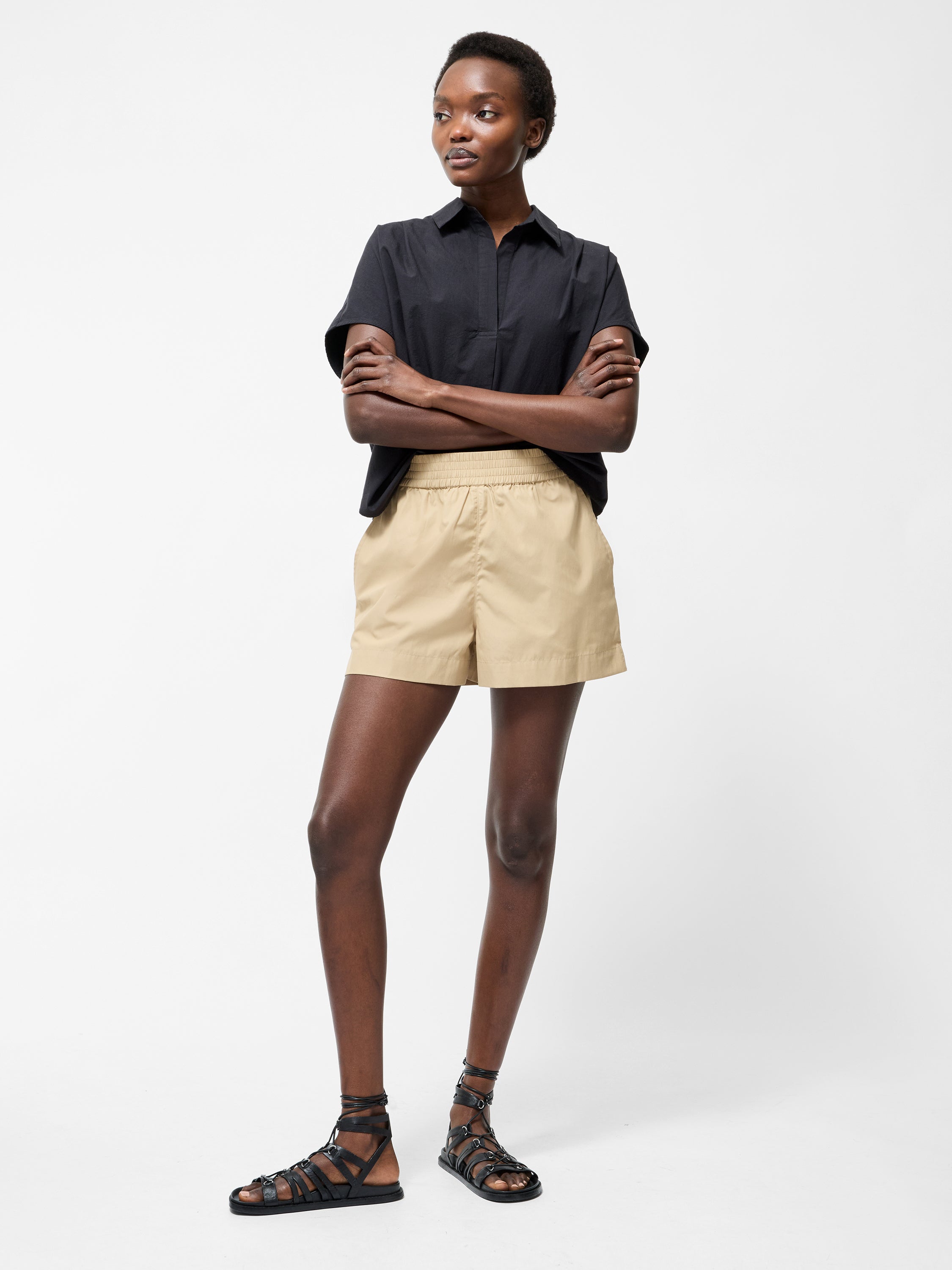 Gathered Waist Shorts