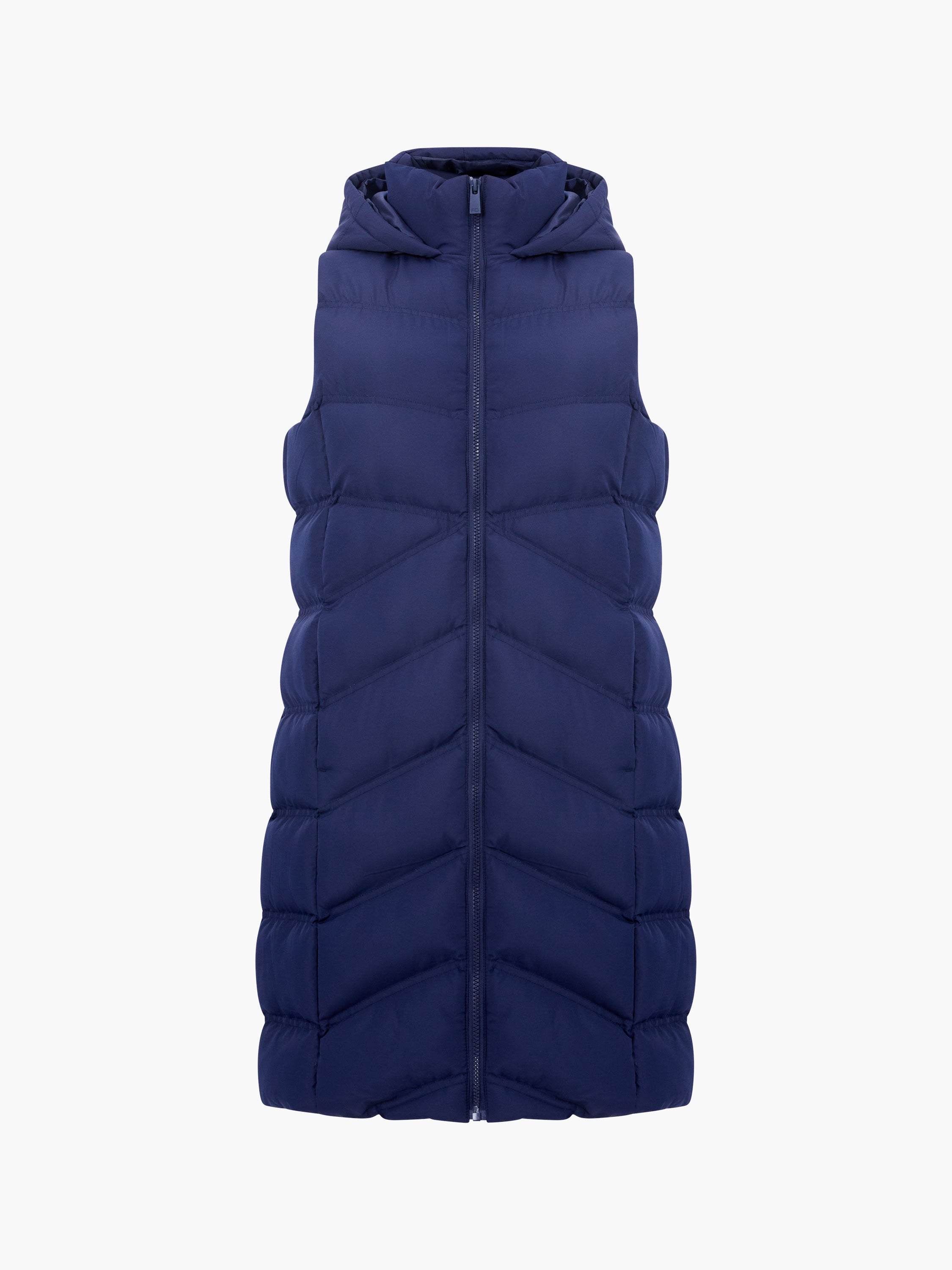 Hooded Row Mid Length Gilet