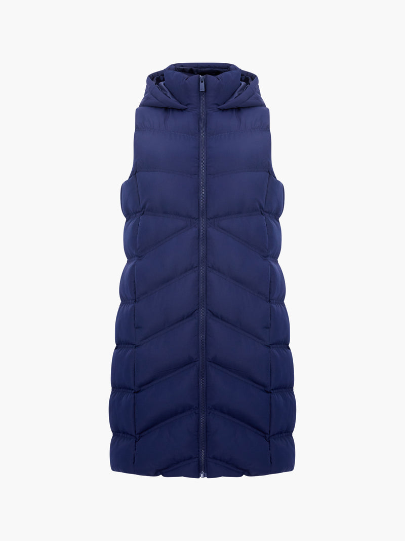 Hooded Row Mid Length Gilet