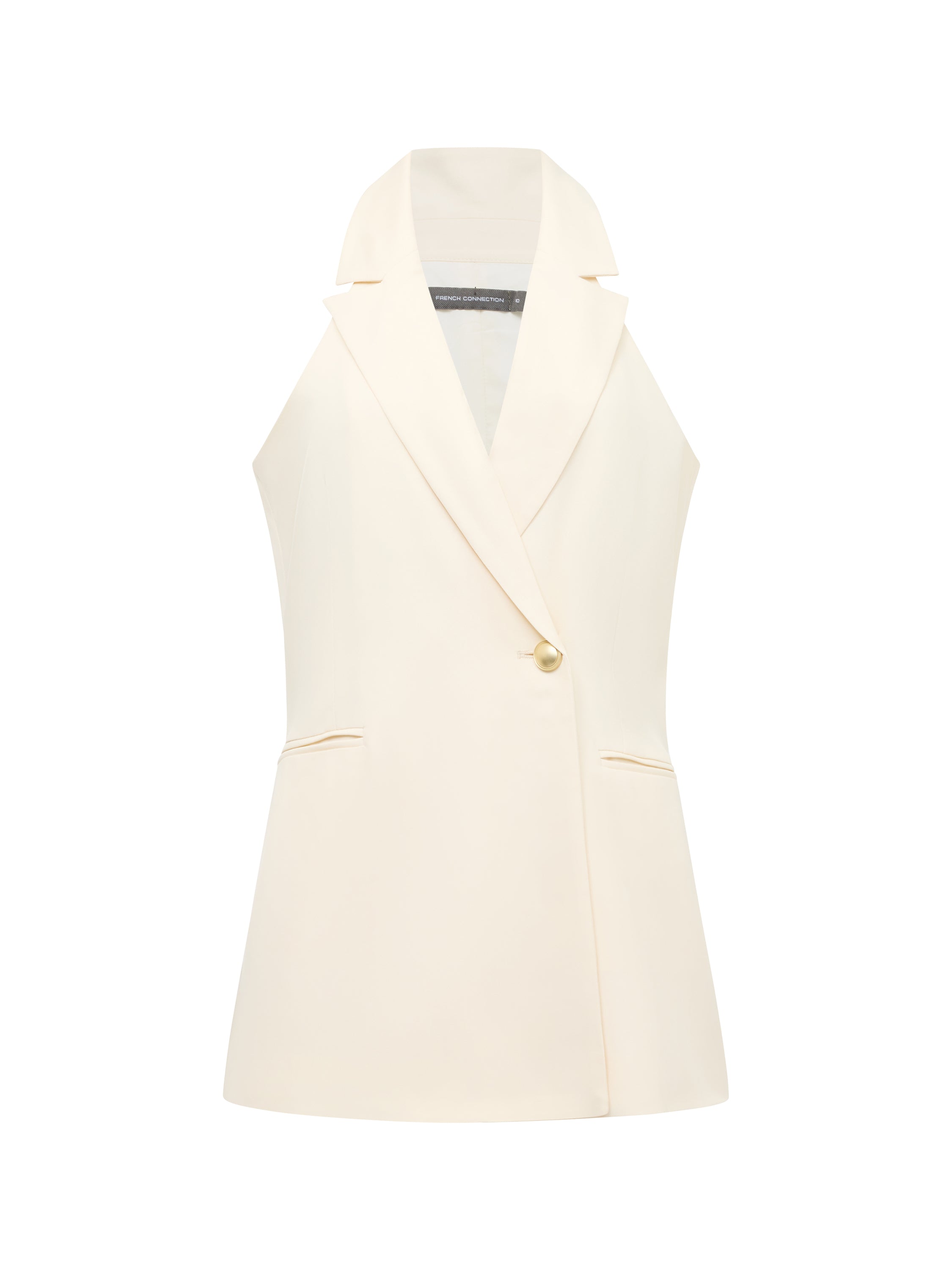 Sleek Tailored Halterneck Suit Waistcoat