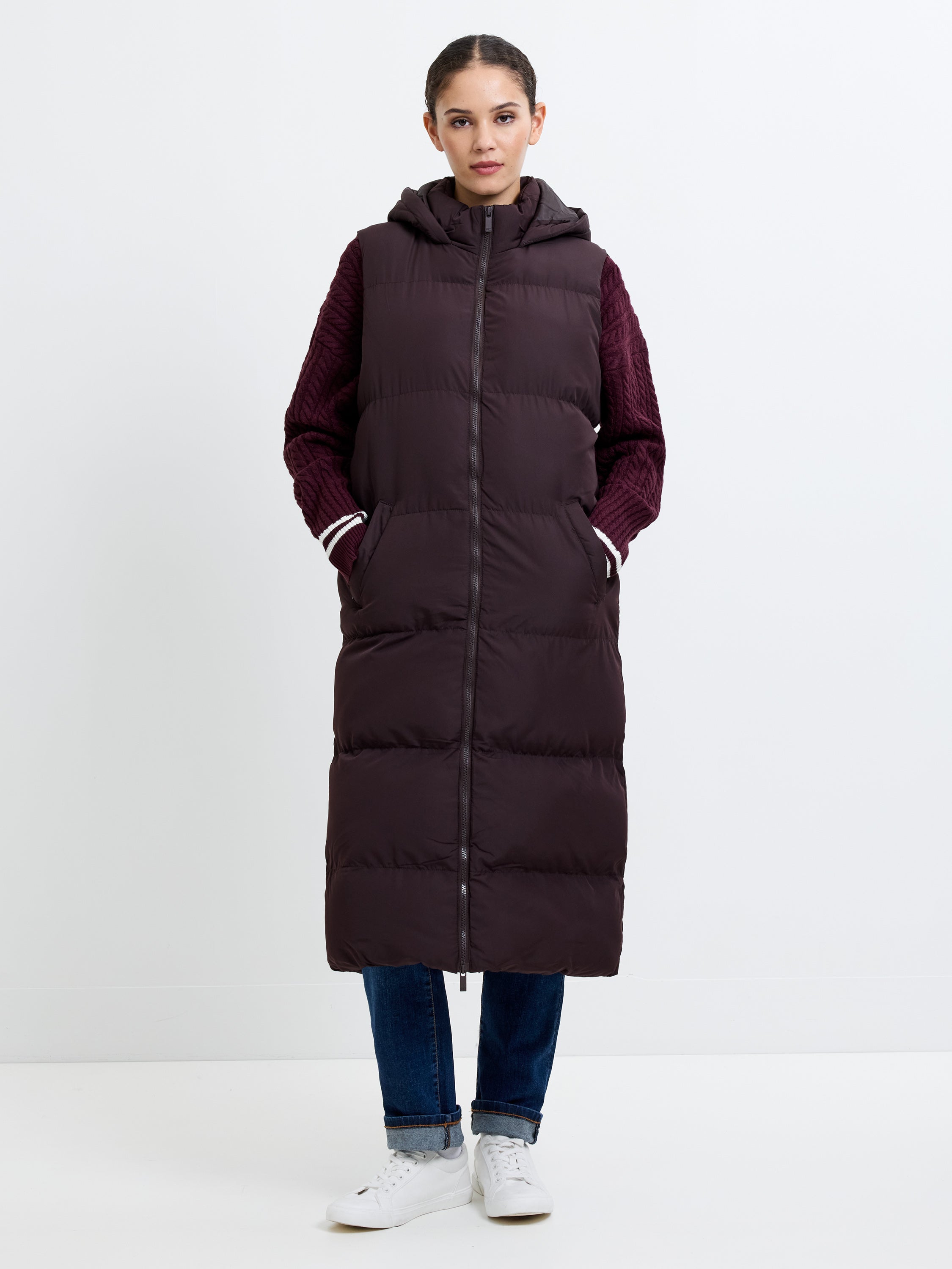 Hooded Puffer Row Gilet