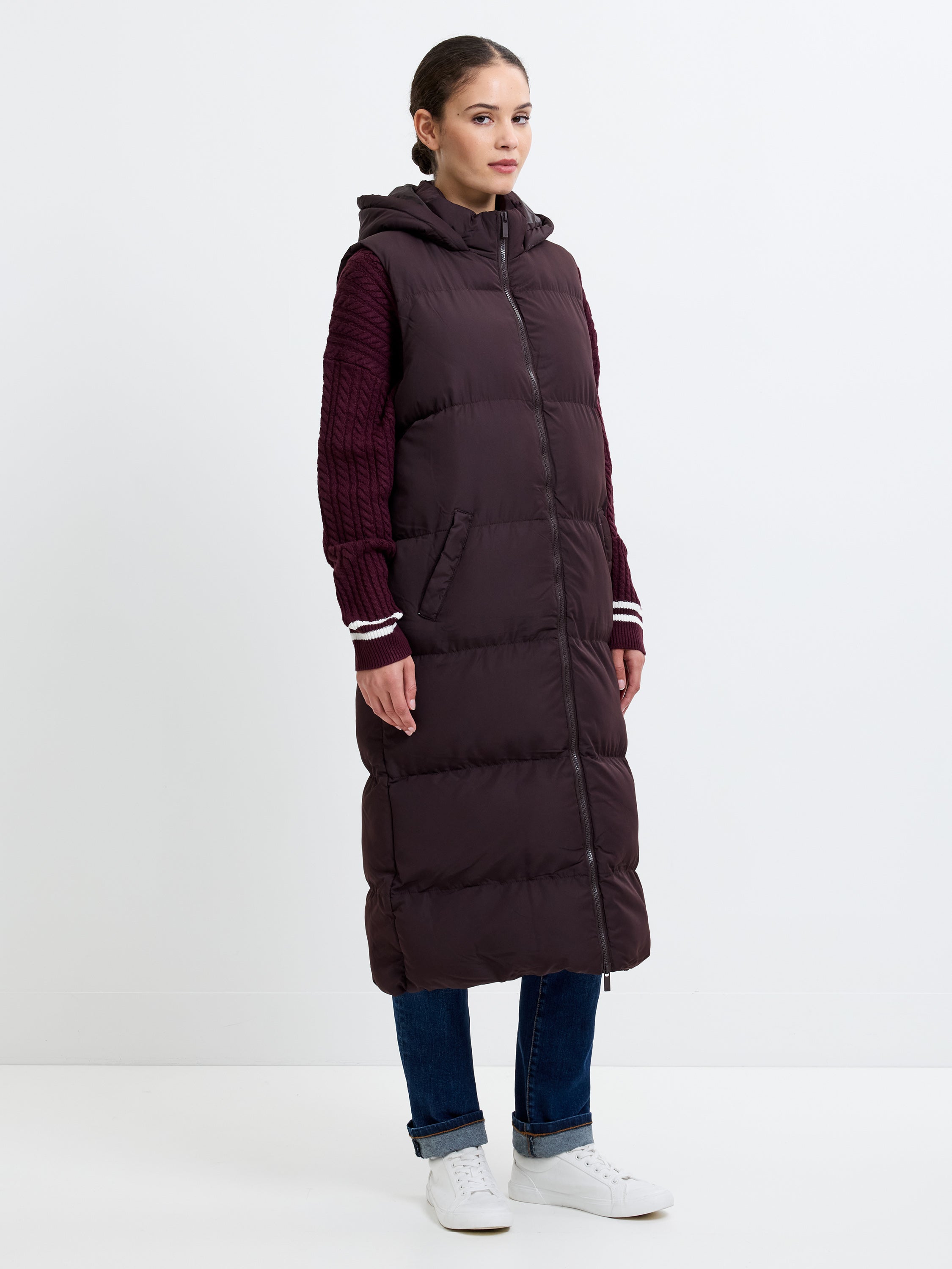 Hooded Puffer Row Gilet