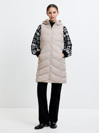 Hooded Chevron Row Gilet