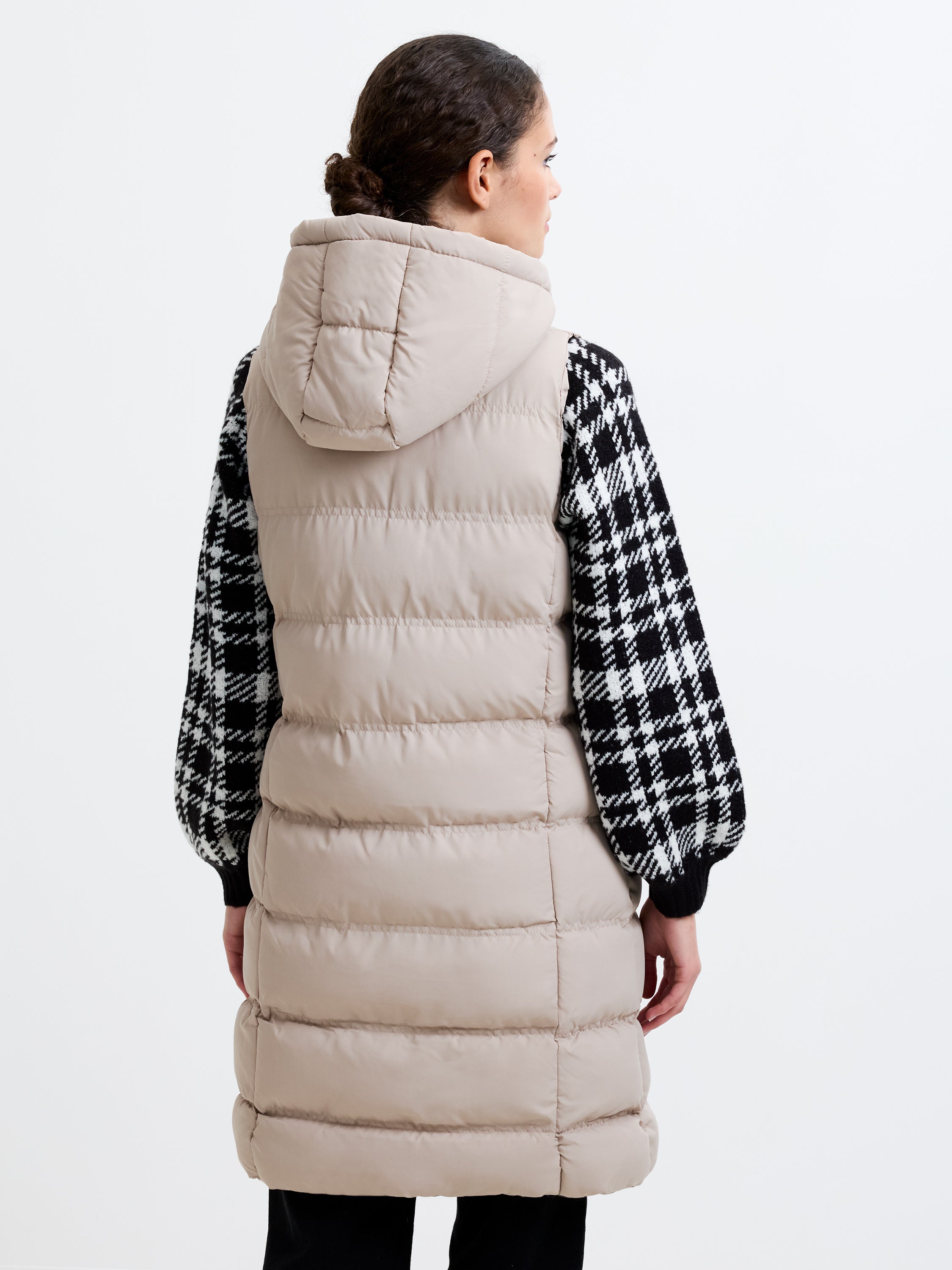 Hooded Chevron Row Gilet