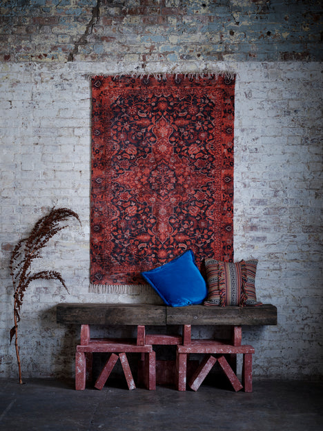 Large Recycled Crimson Cassis Rug