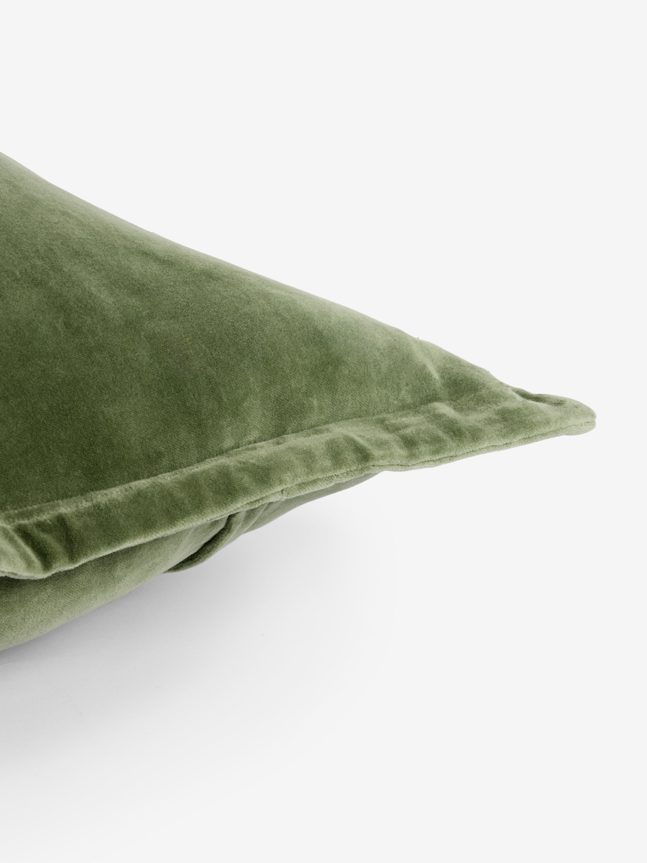 Washed Velvet Deep Green Cushion
